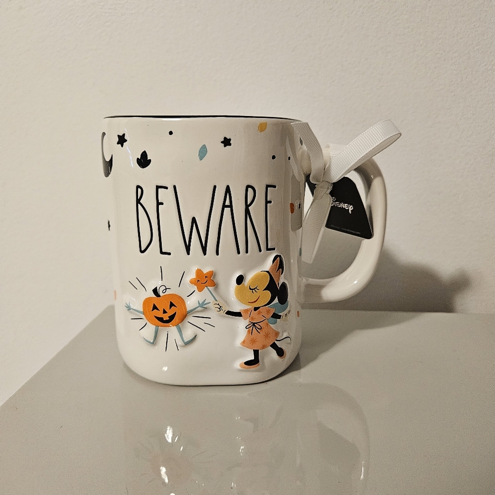 Rae Dunn X Disney BEWARE Halloween Mug Minnie Mouse